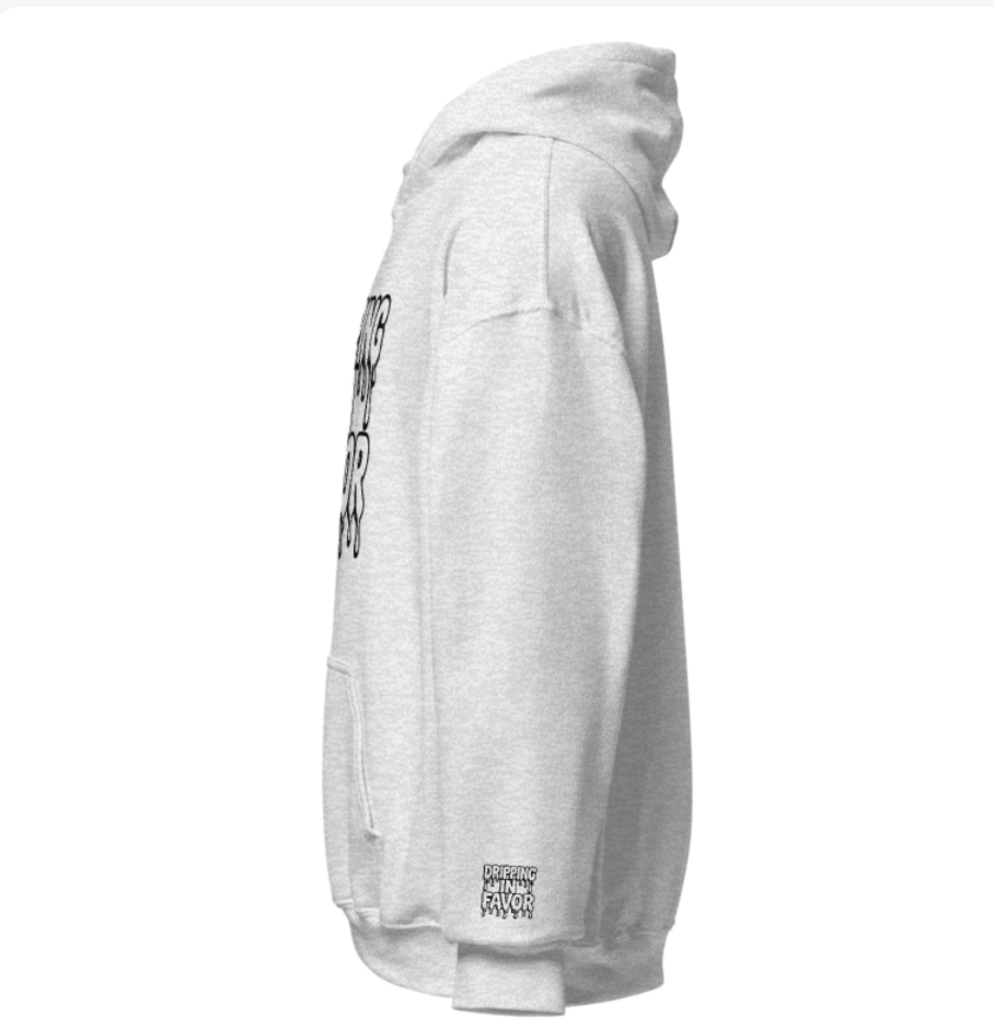 Dripping In Favor Hoodie – Bold Bubble Letter Drip Design