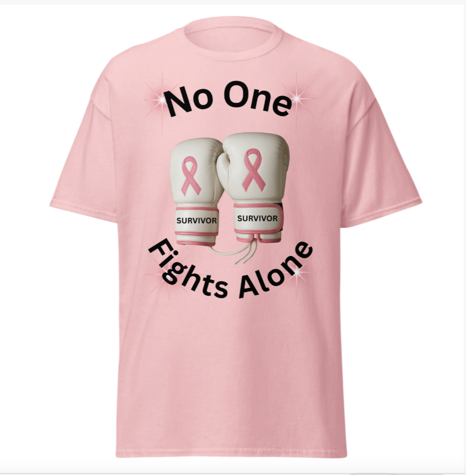 No One Fights Alone Breast Cancer Awareness T-Shirt | Support & Strength